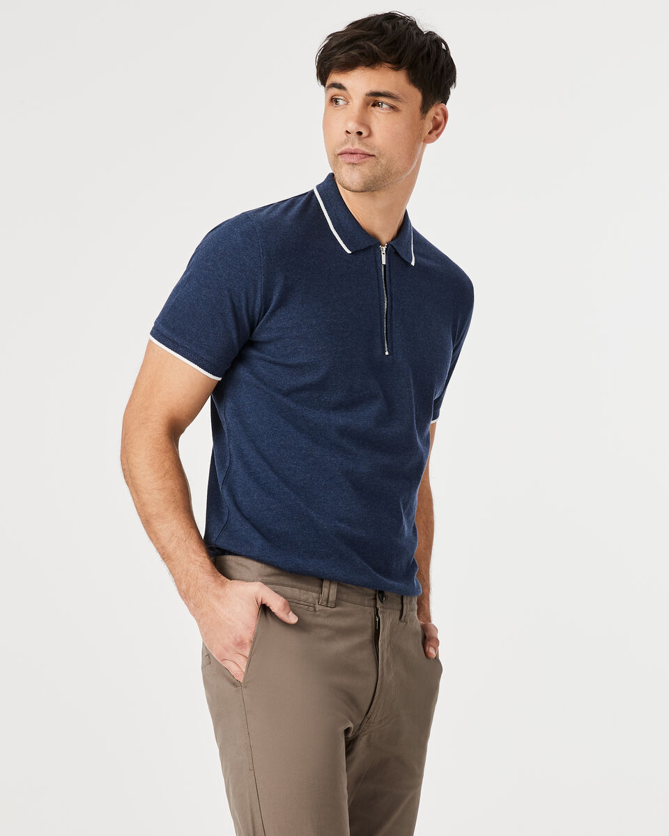 Corio Polo Shirt, Navy Marle, hi-res